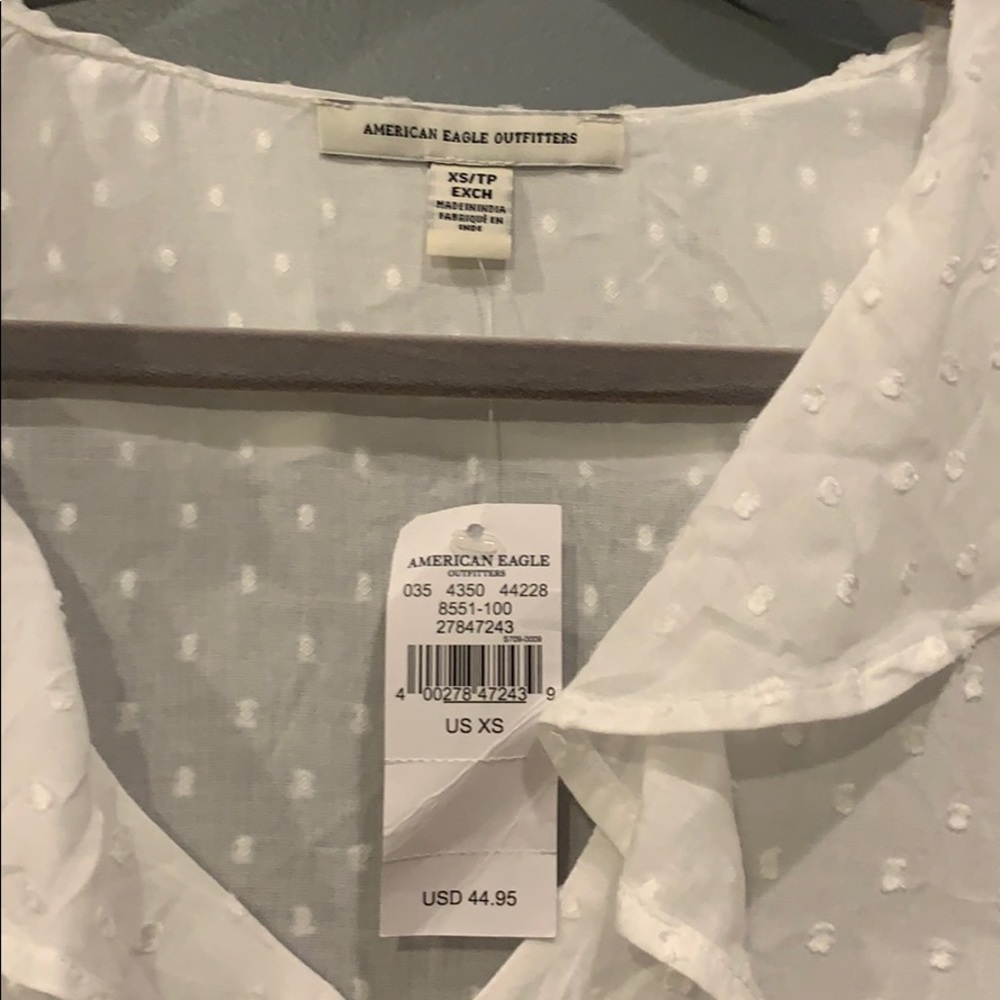 AE White Ruffled Blouse - Picture 3 of 3